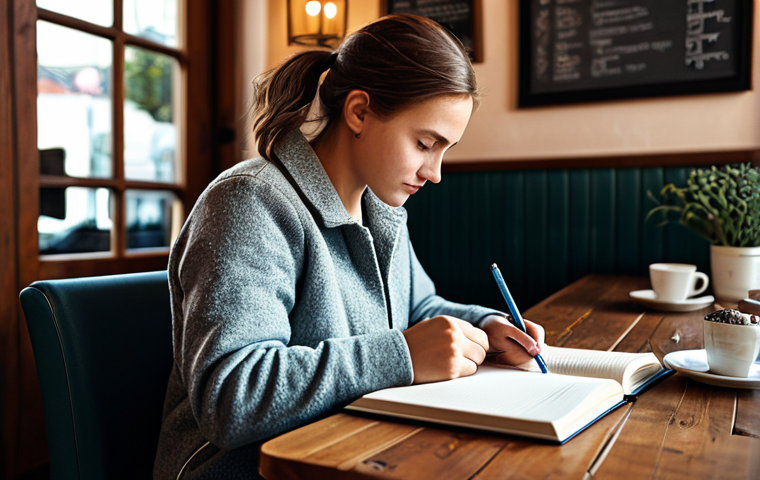 과거 자아와의 화해에서의 적절한 경계 설정 - **

A serene, modern living room with a person meditating peacefully, wearing comfortable, modest cl...