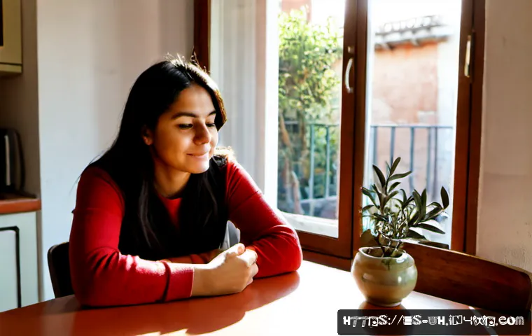 Home 17 과거 자아 화해를 위한 레벨별 가이드 - Photorealistic editorial lifestyle scene of a Spanish-speaking Latina woman in her early forties sit...